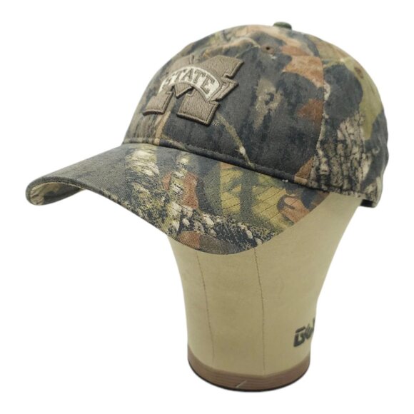 MS State Bulldogs Embroidered Patch Strapback Cap Camo Trucker NCAA Baseball Hat - Picture 2 of 15